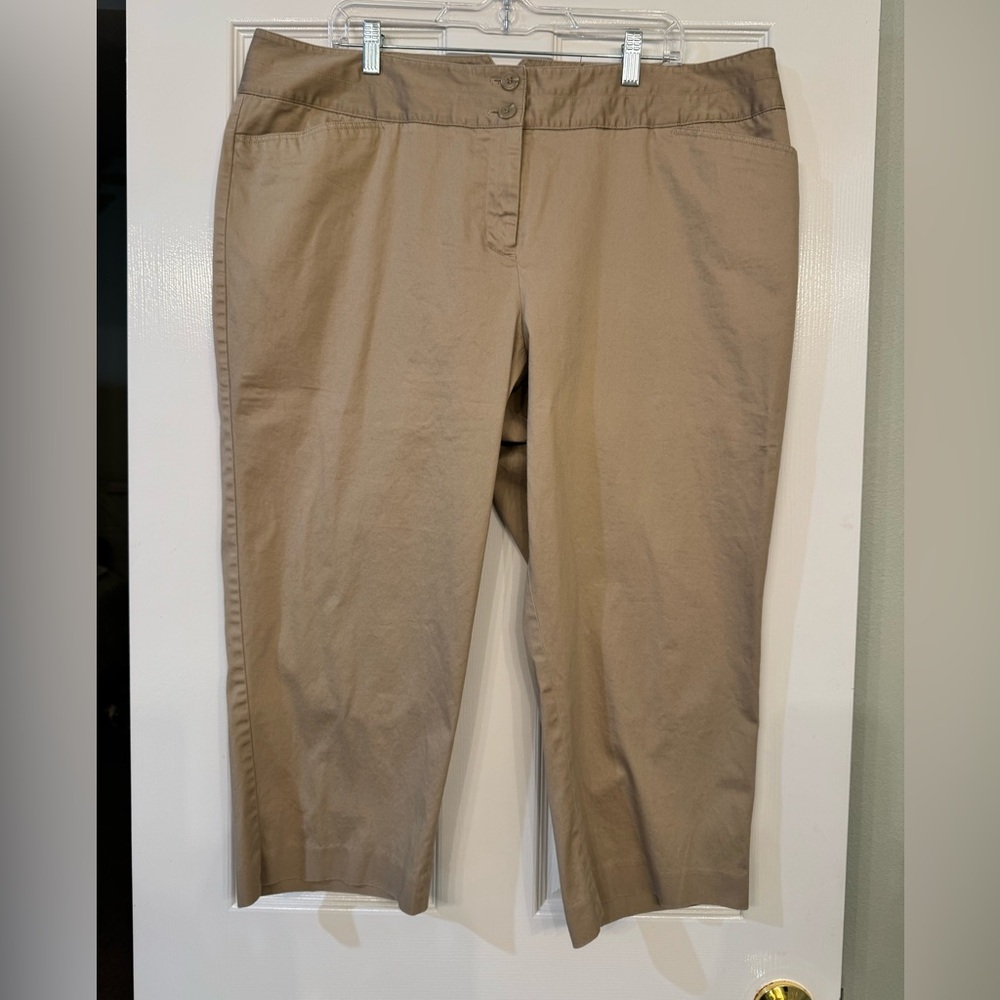 Lane Bryant Khaki Capri Pants